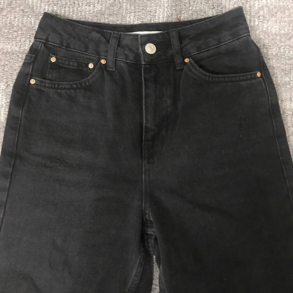 TopShop Black MOTO Mom Jeans
